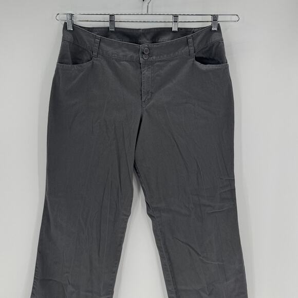 Vintage True Y2K Lane Bryant gray khakis chinos flare size 18 versatile casual - Picture 3 of 7